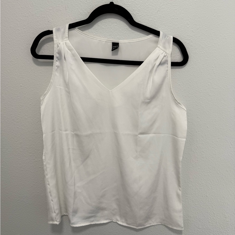 SHEIN Elegant White Tank Top Size Medium